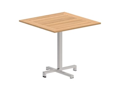 TABOELA - Folding teak garden table with 4-star base by Royal Botania