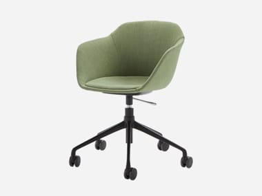 TAIA - Fabric office chair with castors with 5-Spoke base by Inclass