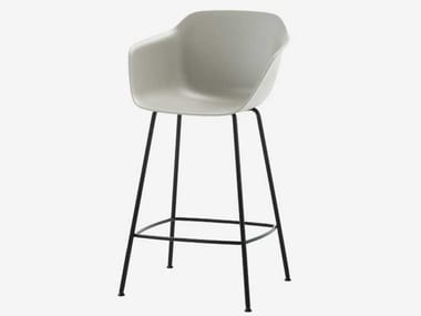 TAIA - High polypropylene stool with footrest by Inclass