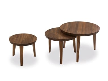 TAO - Round solid wood coffee table by Riva 1920