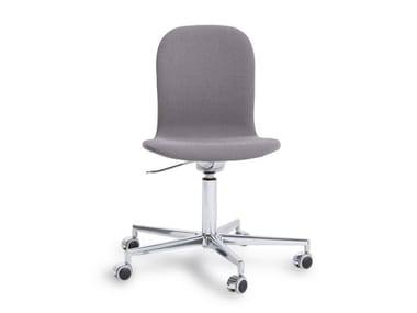 TATE SOFT - Height-adjustable fabric office chair with castors by Cappellini