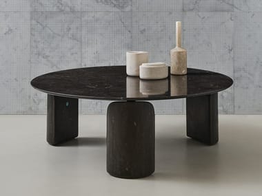 TAULA - Round marble coffee table by Salvatori