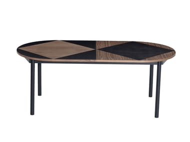 TAVLA - Extending oval walnut table by Petite Friture