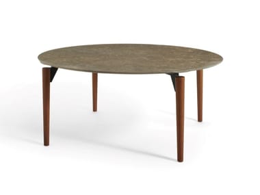 TAVOLO '95 - Round marble garden table by DE PADOVA