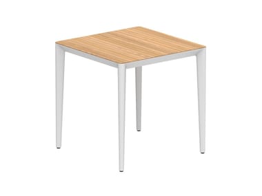 U-NITE - Square teak garden table by Royal Botania