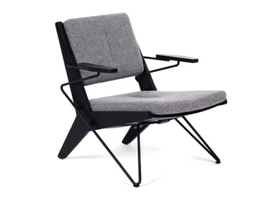 TOGGLE METAL - Fabric easy chair with armrests by Prostoria