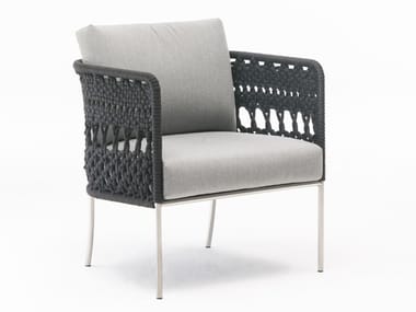 TOMBOLO - Upholstered easy chair with armrests by Living Divani