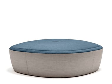 TONICA ISLAND LARGE - Upholstered round fabric pouf bed by Casala