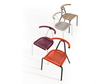 TORO - Stackable galvanized steel and cord garden chair by B-LINE