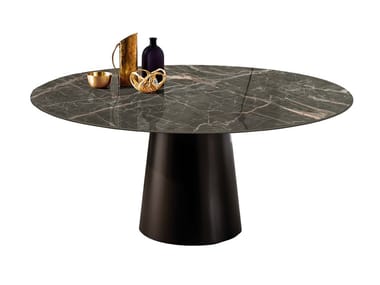 TOTEM - Round ceramic table by Sovet Italia