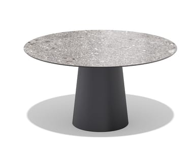 TOTEM OUTDOOR - Round ceramic garden table by Sovet Italia