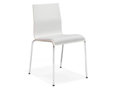 NOA III - Upholstered stackable melamine training chair by Casala