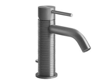 TRAME - Countertop stainless steel washbasin mixer with pop up waste by Gessi