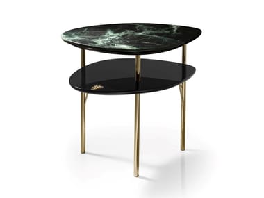TRAPEZE - Marble high side table by Visionnaire