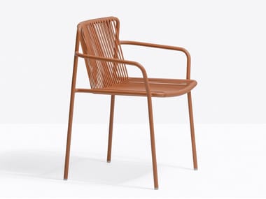 TRIBECA 3665 - Powder coated steel garden chair by Pedrali