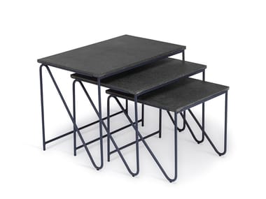 TRIPTYCH - Low rectangular lava stone coffee table by Please Wait To Be Seated