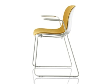 TROY - Sled base stackable fabric chair by Magis