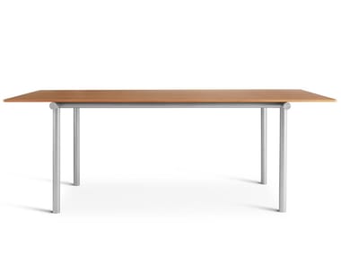 Tubby Tube - Rectangular Aluminium And Wood Table by Please Wait To Be ...