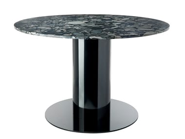 TUBE WIDE - Round marble dining table by Tom Dixon