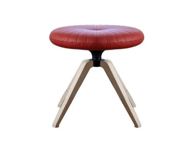 TURNA AROUND - Swivel wooden stool by Tonon