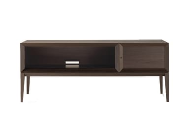 LEGGERO - Solid wood TV cabinet with cable management by Natuzzi Italia