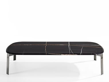 COQUET - Low rectangular marble coffee table by Porada