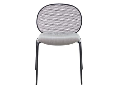 UNBEAUMATIN - Steel chair with integrated cushion by Ligne Roset