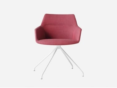 DUNAS XS - Swivel trestle-based fabric office chair with armrests by Inclass