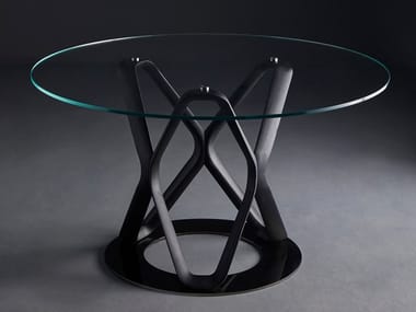 V6 - Round crystal table by Colico