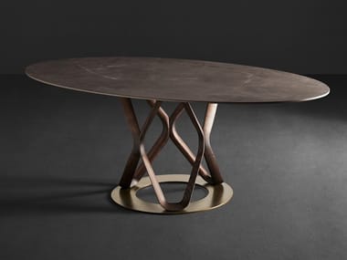 V6 - Oval porcelain stoneware table by Colico