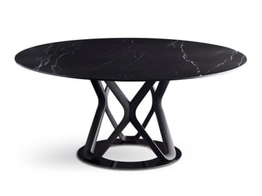 V6 - Round porcelain stoneware table by Colico