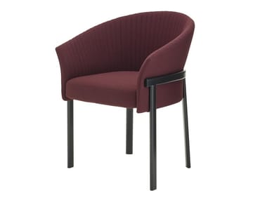 VALMY - Upholstered fabric chair with armrests by Ligne Roset