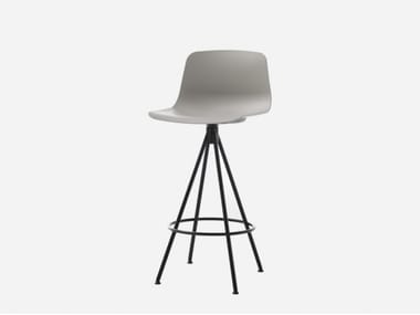 VARYA - Swivel trestle-based polypropylene stool by Inclass