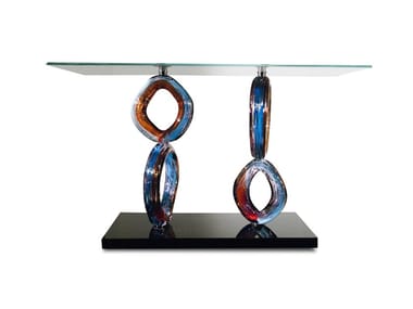 VENEZIA - Rectangular glass console table by Reflex