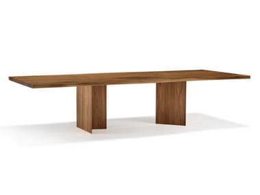 VERO COMPACT - BOOMERANG - Rectangular solid wood table by Arte Brotto