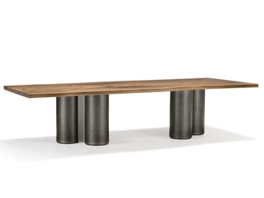 VERO - PILA - Rectangular solid wood table by Arte Brotto
