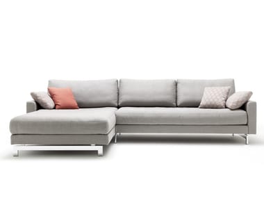 ROLF BENZ 004 VIDA - Sectional fabric sofa with chaise longue by Rolf Benz