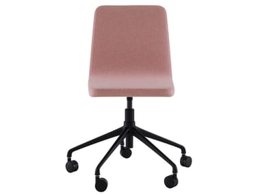 VIK - Swivel fabric office chair with castors with 5-Spoke base by Ligne Roset