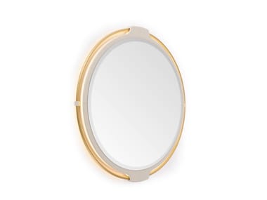 VINE - Round wall-mounted mirror with integrated lighting by Turri