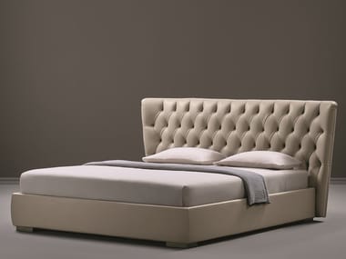 VIOLET - Leather double bed with tufted headboard by Bodema