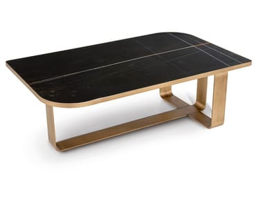 VISCONTI - Rectangular marble side table by Sicis