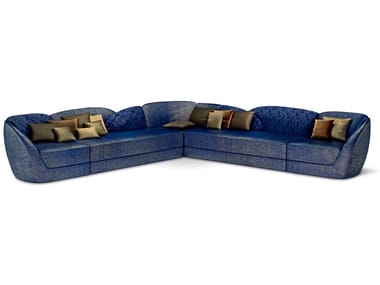 VISCONTI - Corner sectional fabric sofa by Sicis