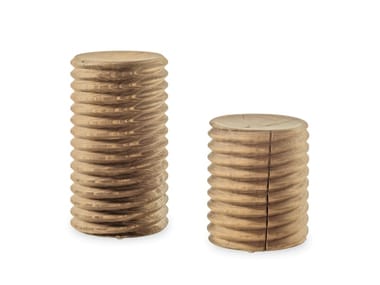 VITAE SMALL & BIG - Solid cedarwood stool by Riva 1920