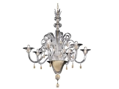 VITTORIALE - Blown glass chandelier by Venini