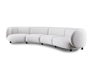 VUELTA - Curved 4 seater fabric sofa by Wittmann