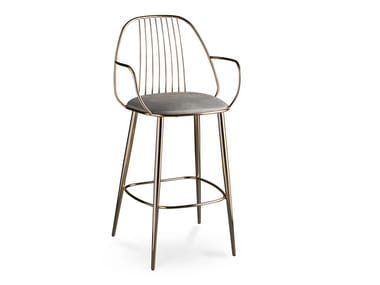 WAIYA.P.SS - Steel stool with armrests by Colico