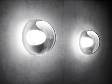 THEA - Glass wall lamp / ceiling lamp by FontanaArte