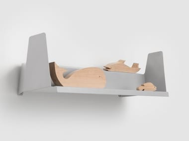 SARMIENTO - Painted metal wall shelf by Danese Milano