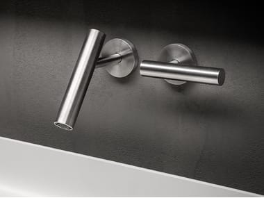 CILINDRO - 2 hole wall-mounted stainless steel washbasin tap by Falper