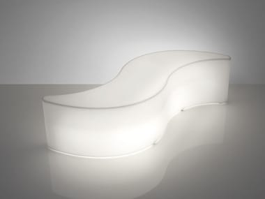 WAVE - Polyethylene bench with light by Slide